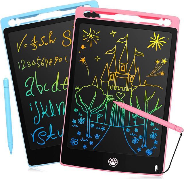 2 Pack LCD Writing Tablet, 8.5 inch Reusable Drawing Pad for Kids