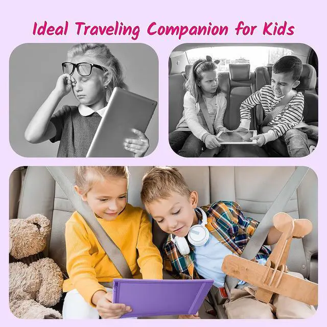 Alt view image 4 of 7 - TECJOE 2 Pack 10 Inch LCD Writing Tablet for Kids, Colorful Doodle Board, Electronic Drawing Tablet Drawing Pads for 3-6-Year-Old Kids Gifts (Pink and Purple)
