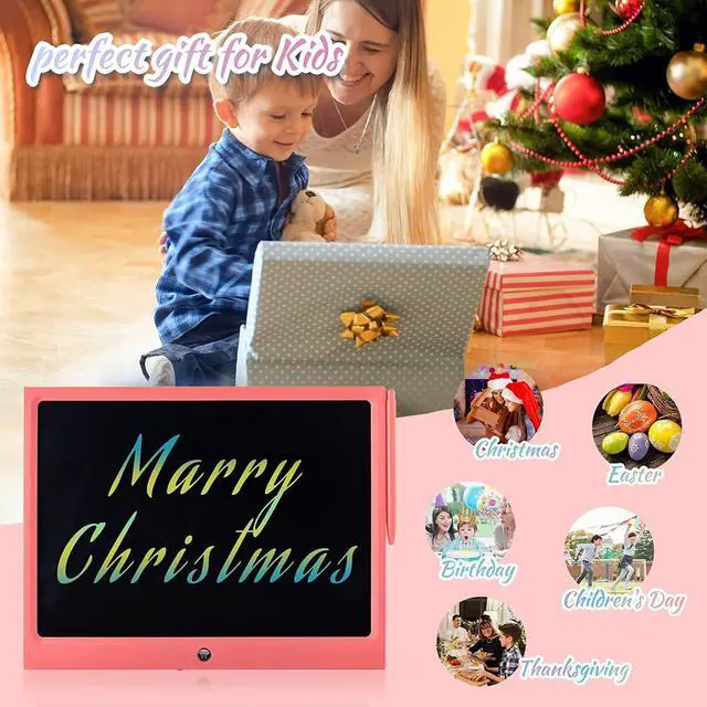 Alt view image 3 of 7 - LCD Writing Tablet for Kids, 15 Inch Colorful Electronic Doodle Board, Educational Learning Kids Drawing Tablet Toys, Christmas Birthday Gift for 3 4 5 6 7 8 9 Year Old Girls Boy