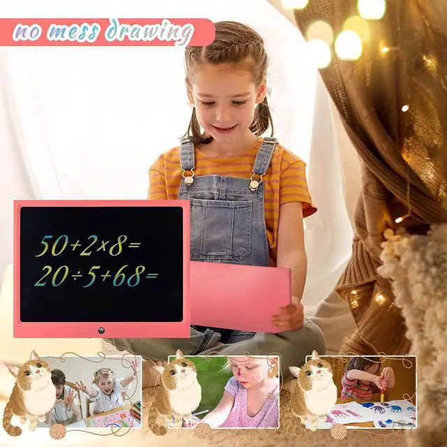 Alt view image 5 of 7 - LCD Writing Tablet for Kids, 15 Inch Colorful Electronic Doodle Board, Educational Learning Kids Drawing Tablet Toys, Christmas Birthday Gift for 3 4 5 6 7 8 9 Year Old Girls Boy