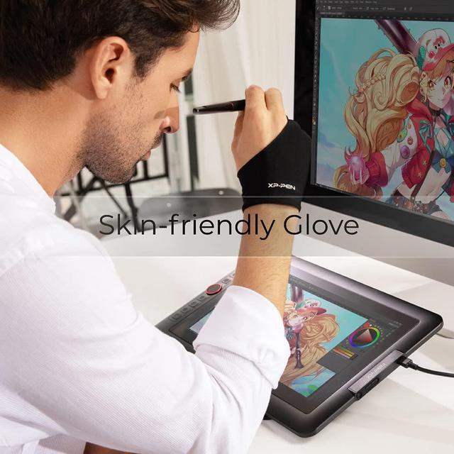 NeweggBusiness - Artist Glove for Drawing Tablet Artists Drawing Glove with  Two Fingers for Graphics Drawing Tablet 1 Unit of Free Size Good for Right  Hand or Left Hand S
