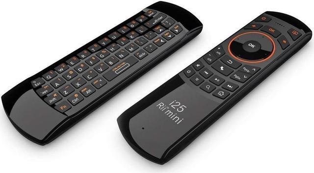 Alt view image 3 of 7 - Rii K25 Multifunction Portable 2.4GHz Mini Wireless Fly Mouse Keyboard and Remote Control with Rechargeable Li-ion Battery (Black)