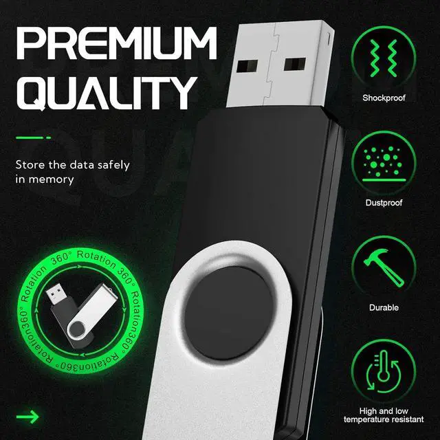 Alt view image 4 of 6 - 64GB Flash Drive 10 Pack USB Flash Drives Thumb Drive High Capacity USB 2.0 Memory Stick 64 GB Jump Drive Pen Drive Zip Drive High Speed for Data Storage