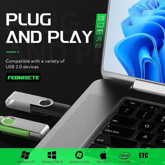 Alt view image 3 of 6 - 64GB Flash Drive 10 Pack USB Flash Drives Thumb Drive High Capacity USB 2.0 Memory Stick 64 GB Jump Drive Pen Drive Zip Drive High Speed for Data Storage