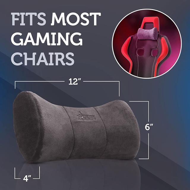 Desk Jockey Gaming Chair Head Pillow - Clinical Grade Memory Foam Gaming  Chair Neck Pillow - Fully Adjustable Neck Support for Comfortable and  Smooth Gaming Expereince 