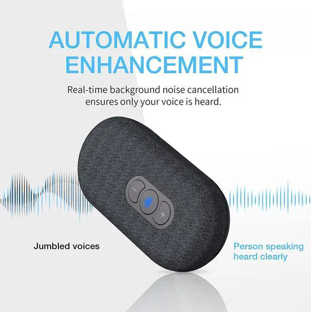 Alt view image 4 of 7 - USB Speakerphone, Conference Computer Speaker with Microphone for Virtual Meetings, 360° Voice Pickup, Echo CancellationNoise Reduction, Plug and Play, Compatible with Zoom, Teams, Skype and more