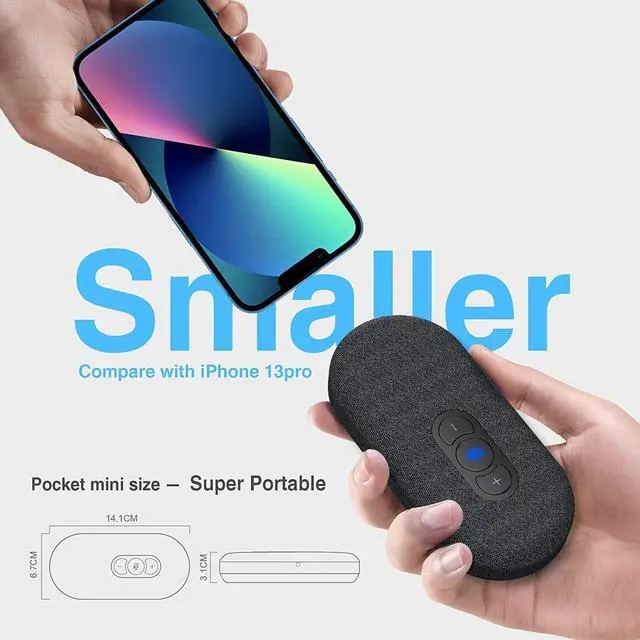 Alt view image 5 of 7 - USB Speakerphone, Conference Computer Speaker with Microphone for Virtual Meetings, 360° Voice Pickup, Echo CancellationNoise Reduction, Plug and Play, Compatible with Zoom, Teams, Skype and more