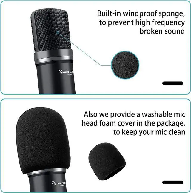 Alt view image 4 of 7 - Podcast Studio Microphone Condenser Mic Podcast Equipment Bundle with 3.5mm Audio XLR Cable