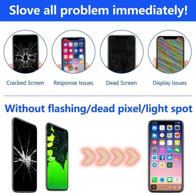 Alt view image 4 of 7 - for iPhone 11 Screen Replacement 6.1 Inch, Diykitpl 3D Touch LCD Digitizer Replacement for A2111, A2223, A2221, with Repair Tools Kit+Magnetic Screw Mats+Screen Protector+Waterproof Frame Adhesive
