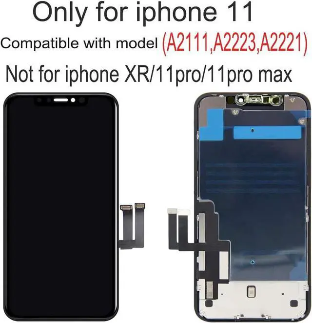 Alt view image 2 of 6 - for iPhone 11 Screen Replacement,LCD Display 3D Touch Digitizer Assembly,Compatible with iPhone 11 Screen Replacement 6.1 inch (Model A2111, A2223, A2221) with Repair Tools and Screen Protector
