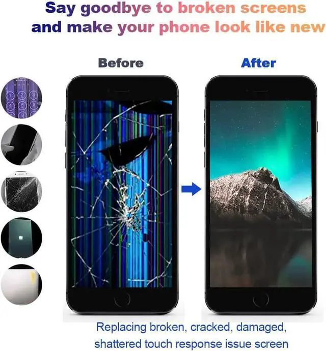 Alt view image 3 of 7 - for iPhone 8/ SE 2020 2nd Generation Screen Replacement Black,LCD Touch Digitizer with Repair Tools for A2275, A2298, A2296.with Screen Protector (Black, 8G)
