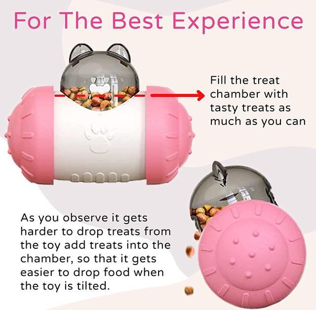 Treat Dispensing Puzzle Toys for Medium Small Dogs, Interactive Chase Toys,  Slow Feeder, Perfect Alternative to Slow Feeder Dog Bowls to Improve Pets