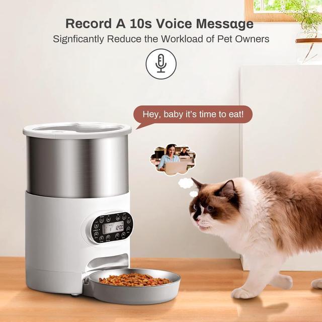 3L Automatic Cat Feeders, SUS304 Stainless Steel Automatic Dog