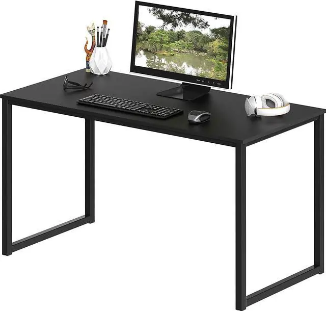 Main image of SHW Mission 40-Inch Home Office Computer Desk, Black