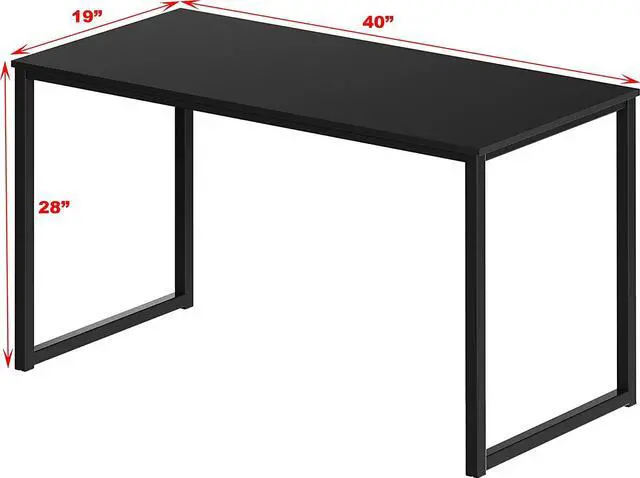 Alt view image 3 of 6 - SHW Mission 40-Inch Home Office Computer Desk, Black