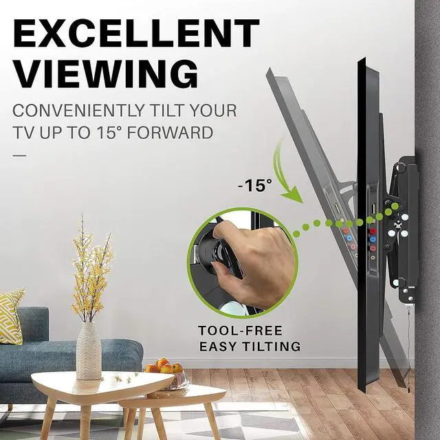 Alt view image 3 of 7 - Advanced Tilt Wall Mount for Most 42-90 inch TVs, Easy to Install Extension TV Mount Extending to 7 inch, Universal Bracket Up to 24'' Studs, VESA 600 x 400mm and 120lbs