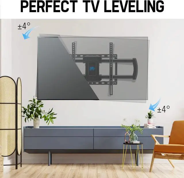 Alt view image 7 of 7 - TV Mount for Most 42-75 inch Flat Screen TVs Up to 100 lbs, Full Motion TV Wall Mount with Swivel Articulating 6 Arms, TV Wall Mounts Fit 12'', 16 Wood Studs, Max VESA 600x400mm