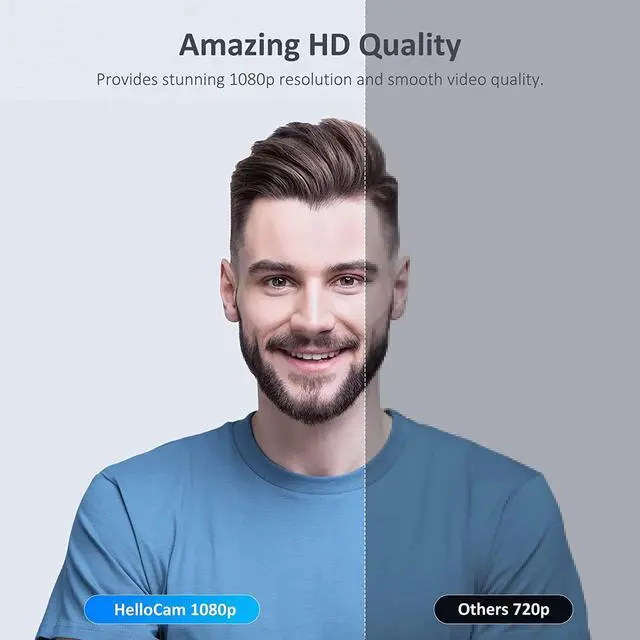 Alt view image 5 of 7 - NexiGo HelloCam, 1080P Webcam with Windows Hello, True Privacy, Automatic Electronic Shutter, Computer Camera, Microphone, Facial Enhancement, HD USB Web Cam
