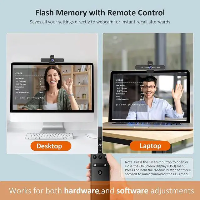 Alt view image 5 of 7 - Zoom Certified, NexiGo N970P 4K Webcam, Onboard Flash Memory, Al-Powered Auto-Framing, Adjutable Field of View, Sony Sensor, Dual AI Noise-Cancelling Mics, Works with Teams/Zoom/Webex/Google
