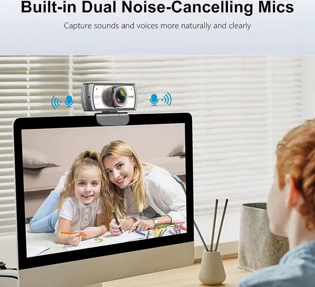 Alt view image 4 of 7 - Wide Angle Webcam,120 Degree Large View Spedal 920 Pro Video Conference Camera, Full HD 1080P Live Streaming Web Cam with Built-in Microphone, USB Webcam for Mac, PC, Laptop and Desktop