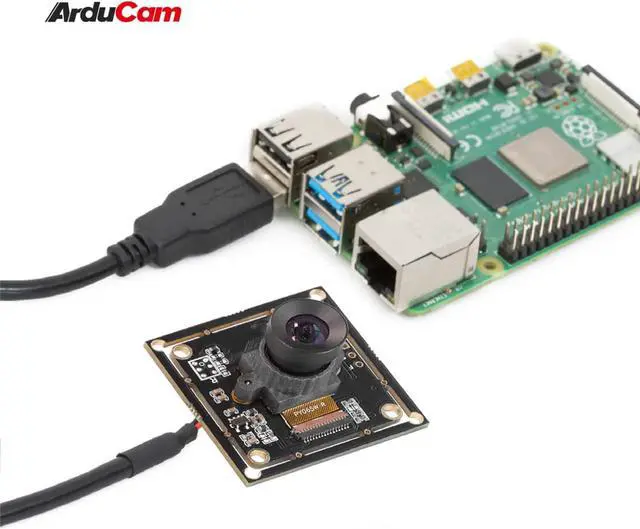 Alt view image 5 of 6 - Arducam 100fps Mono Global Shutter USB Camera, 720P OV9281 UVC Webcam Module with Low Distortion M12 Lens Without Microphones, for Computer, Laptop, Android and Raspberry Pi