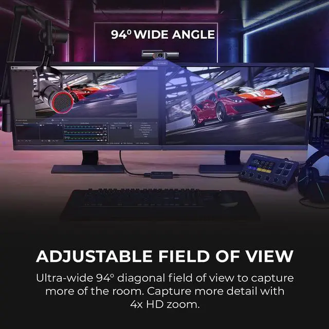 Alt view image 5 of 7 - PW513 Live Streamer CAM - 4K Ultra HD Webcam with Microphone for Gaming and Streaming, with CamEngine Software and USB Connection, TAA/NDAA Compliant