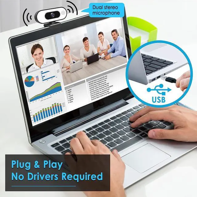 Alt view image 5 of 7 - XPCAM Webcam with Ring Light - Plug and Play, Privacy Cover and Tripod Included, 1080P Full HD Pro Streaming Web Camera with Microphone, USB Computer Camera for PC Mac Laptop Desktop