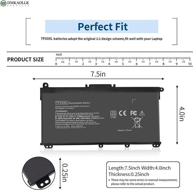 Alt view image 2 of 7 - TF03XL for HP Battery 920070-855,TF03XL Battery for HP Pavilion 15-cc1xx 15-cc5xx 15-cc0xx 15-cc665cl 15-cc563st 15-cc123cl 15-cd0xx 14-bf,TF03041 Battery for HP Pavilion X360 14m-cd0xxx 14m-cd0001dx