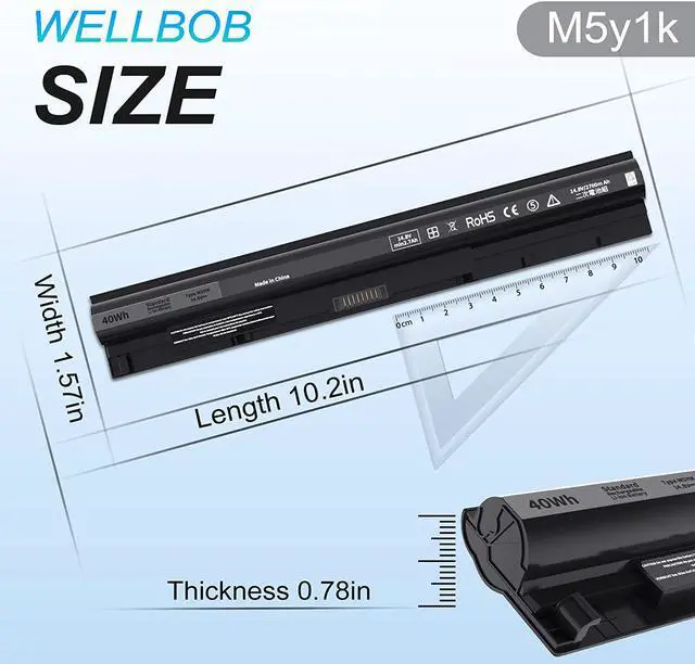 Alt view image 4 of 7 - M5Y1K Battery for Dell Inspiron 5559 5558 Battery, for Dell Inspiron 15 3000 5000 Battery 3558 3567 5555 5566 5759, Compatible with Dell Laptop Battery Replacement K185W GXVJ3 M5y1k 14.8V 40Wh Battery