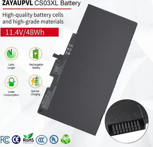 Alt view image 4 of 6 - CS03XL Notebook Battery for HP EliteBook 840 850 755 745 G3 G4 ZBook 15u G3 G4 Series 800513-001 854047-2C1 800231-141 800231-1C1 854047-1C1 996QA101H TA03XL TA03051XL CS03 CS03046XL CS03046XL-PL MT43