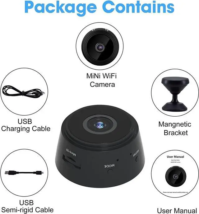Alt view image 7 of 7 - Hidden Camera Wireless Mini spy Camera Hidden Camera WiFi HD 1080P Mini Camera Spy Camera with Motion Detection for Home Security Nanny Pet Camera