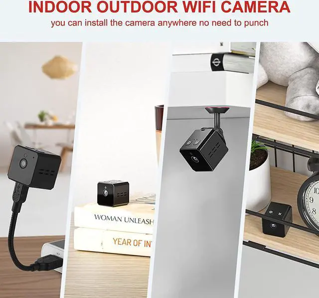 Alt view image 4 of 6 - SITABIER Hidden Camera Spy Camera, WiFi Security Nanny Cam, Mini Home Indoor Outdoor Surveillance Cameras with Audio and Video, Wireless Full HD Recorder with Motion Detection and Night Vision, black