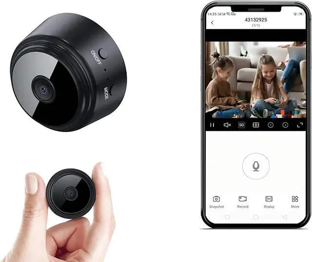 Main image of Mini WiFi Spy Camera HD 1080P Wireless Hidden Camera Small Nanny Cam, Home Security Camera with Live App for Pets Baby Outdoor Indoor