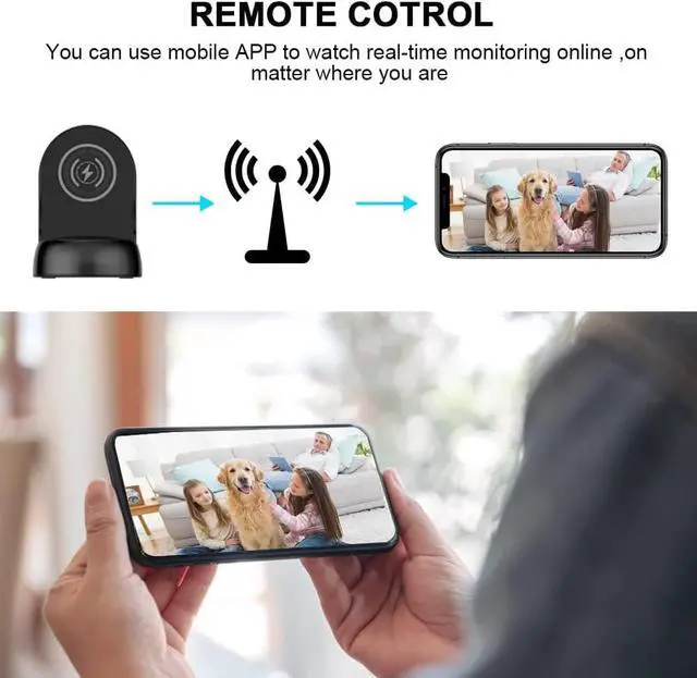 Alt view image 5 of 7 - Dome Security Camera, 2.4/5GHz Smart Indoor Baby/Pet Monitoring Cam with Wirless Charger, Motion Detection, Phone APP, Rotate Lens 251°Viewing Angle for Home Security