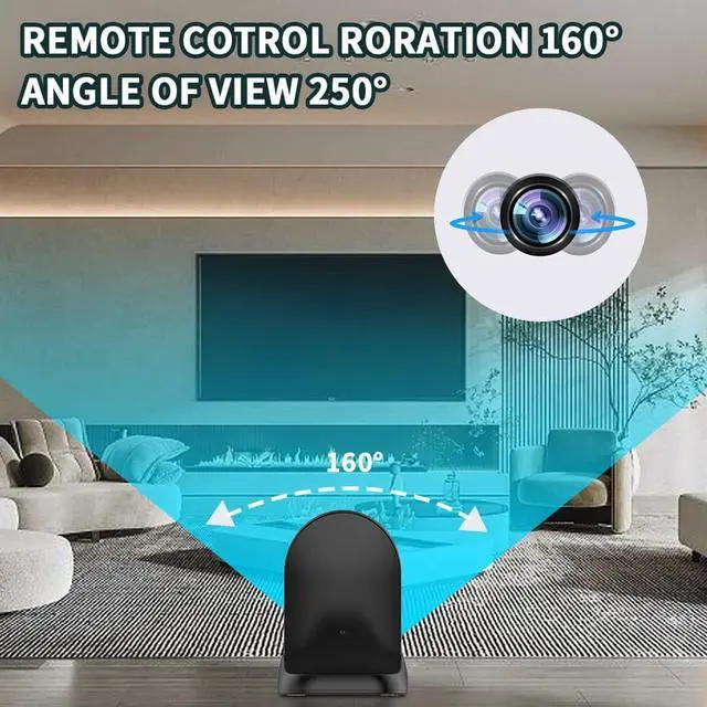 Alt view image 4 of 7 - Dome Security Camera, 2.4/5GHz Smart Indoor Baby/Pet Monitoring Cam with Wirless Charger, Motion Detection, Phone APP, Rotate Lens 251°Viewing Angle for Home Security