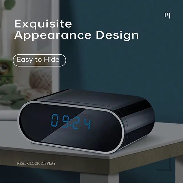 Alt view image 3 of 7 - Spy Camera Hidden Camera with Video and Voice Reco, 2 in 1 Clock Hidden Camera Live Feed WiFi with app, 128GB Full HD 1080P Wireless Nanny Cam with Night Vision,Indoor Surveillance Camera for Phone/PC