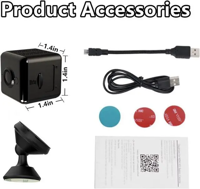 Alt view image 5 of 7 - 4K Spy Camera Hidden Camera, UHD WiFi Wireless Mini Camera/Battery Operated Nanny Cam/Small Camera for Home Security/Indoor Camera with Motion Detection Night Vision/Surveillance Camera