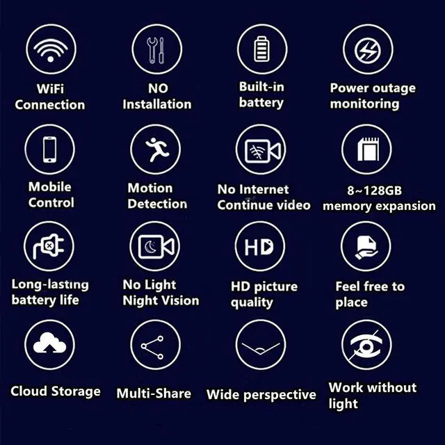 Alt view image 7 of 7 - 4K Spy Camera Hidden Camera, UHD WiFi Wireless Mini Camera/Battery Operated Nanny Cam/Small Camera for Home Security/Indoor Camera with Motion Detection Night Vision/Surveillance Camera