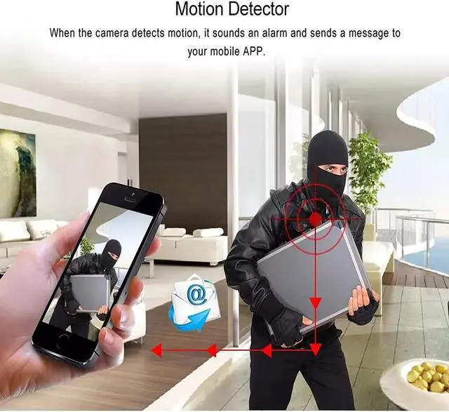 Alt view image 4 of 7 - 4K Spy Camera Hidden Camera, UHD WiFi Wireless Mini Camera/Battery Operated Nanny Cam/Small Camera for Home Security/Indoor Camera with Motion Detection Night Vision/Surveillance Camera