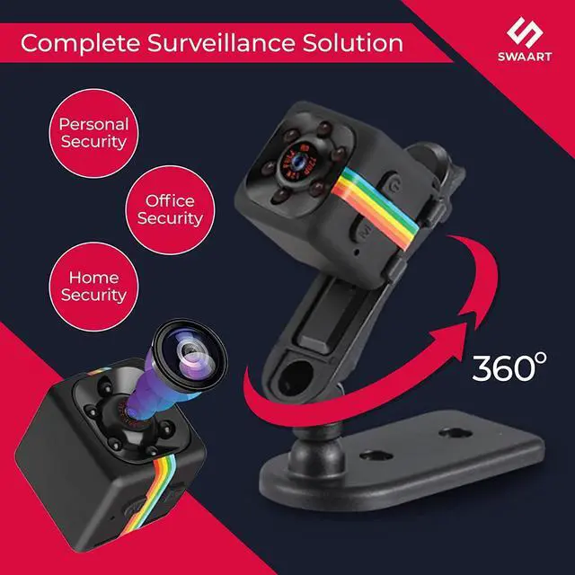 Alt view image 2 of 6 - Mini Security Camera- Tiny Motion Sensor Camera- Night Vision- Nanny Cam Hidden Camera- Indoor & Outdoor Camera- Smart Home Devices- Wireless Camera for Home and Office Security- HD Camera
