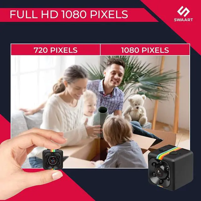 Alt view image 5 of 6 - Mini Security Camera- Tiny Motion Sensor Camera- Night Vision- Nanny Cam Hidden Camera- Indoor & Outdoor Camera- Smart Home Devices- Wireless Camera for Home and Office Security- HD Camera