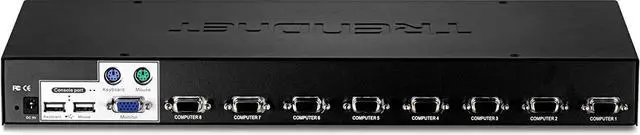 Alt view image 6 of 7 - TRENDnet 8-Port USB/PS2 Rack Mount KVM Switch, TK-803R, VGA & USB Connection, Supports USB & PS/2 Connections, Device Monitoring, Auto Scan, Audible Feedback, Control up to 8 Computers/Servers
