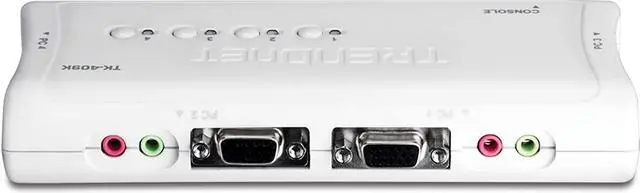 Alt view image 5 of 7 - 4-Port USB KVM Switch and Cable Kit With Audio, Manage 4 Computers, USB Switch, Windows, Linux, Auto-Scan, Plug And Play, Hot Pluggable, 2048 x 1536 VGA Resolution, White, TK-409K