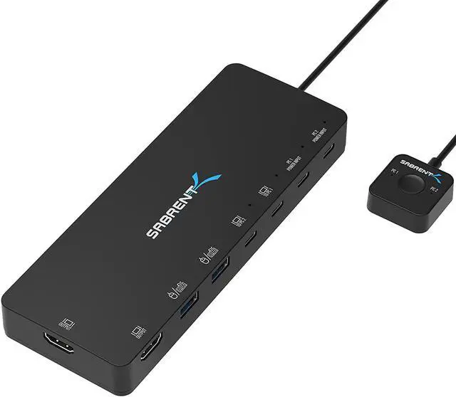 Main image of KVM Switch, USB-C, 1 PC to 2-Displays with 60 Watt Power Delivery (USB-CKDH)