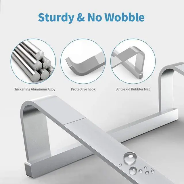 Alt view image 4 of 6 - Laptop Stand for DeskStable Ergonomic Aluminum Computer Riser Cooling Stand for Mac MacBook Pro/ MacBook Pro Air HP  More PC Notebook - 12 13 15 16.2 inch (Silver)