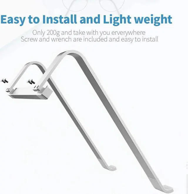 Alt view image 5 of 6 - Laptop Stand for DeskStable Ergonomic Aluminum Computer Riser Cooling Stand for Mac MacBook Pro/ MacBook Pro Air HP  More PC Notebook - 12 13 15 16.2 inch (Silver)