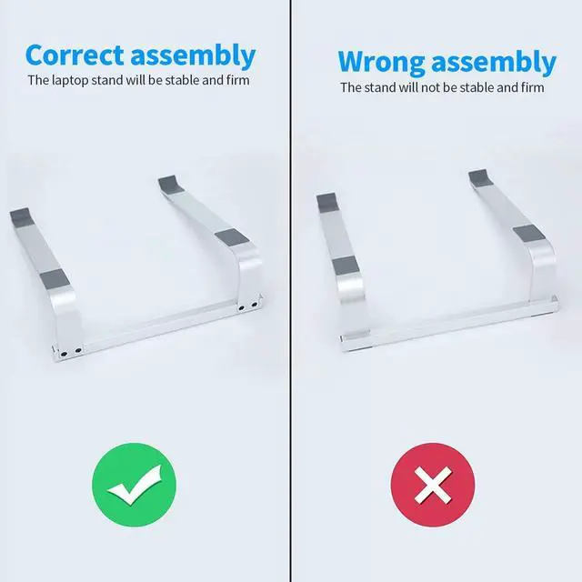 Alt view image 6 of 6 - Laptop Stand for DeskStable Ergonomic Aluminum Computer Riser Cooling Stand for Mac MacBook Pro/ MacBook Pro Air HP  More PC Notebook - 12 13 15 16.2 inch (Silver)