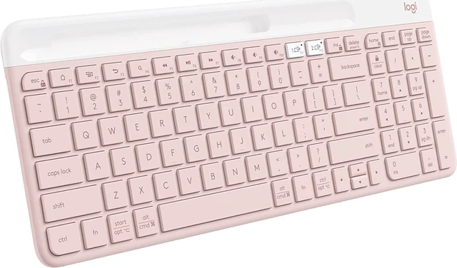 Main image of K585 Slim Wireless Keyboard with Built-in Phone Cradle - Rose