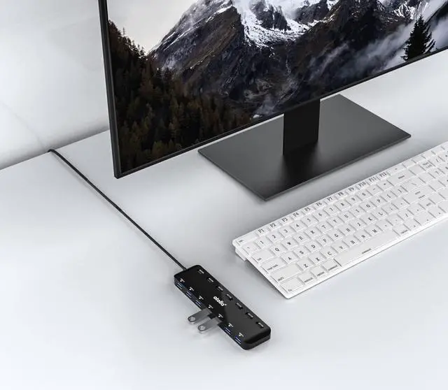 Alt view image 7 of 7 - atolla 7-Port USB 3.0 Hub Splitter, USB Extender Ultra Slim Data USB Hub with Individual Power Switch and LEDs