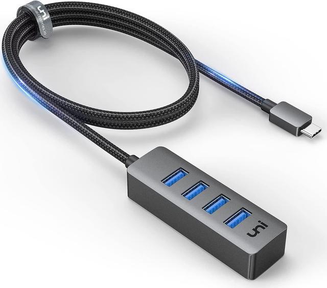 USB C to USB Hub Long Cable 4 FT, uni Slim Type-C to USB 3.0
